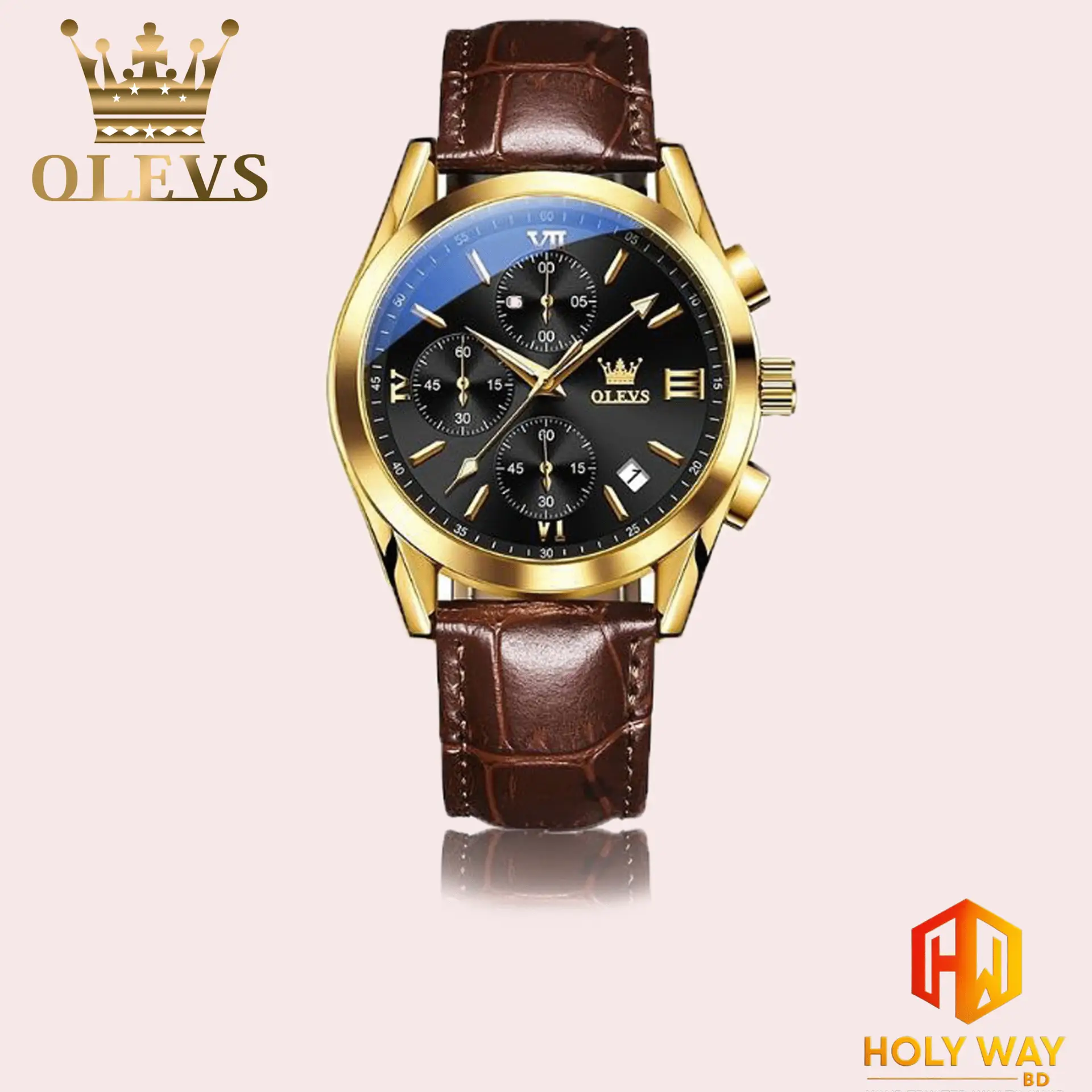 OLEVS LEATHER WATCH